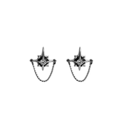 DARK SERPENT – Boucles d’oreilles Chaîne 12 mm en Argent 999
