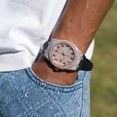 CRISTAL ARABICA - Montre Automatique Moissanite VVS1