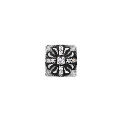STORMBOUND – Boucles d’oreilles Carrées 9 mm en Moissanite VVS1 et Argent 925 Vieilli