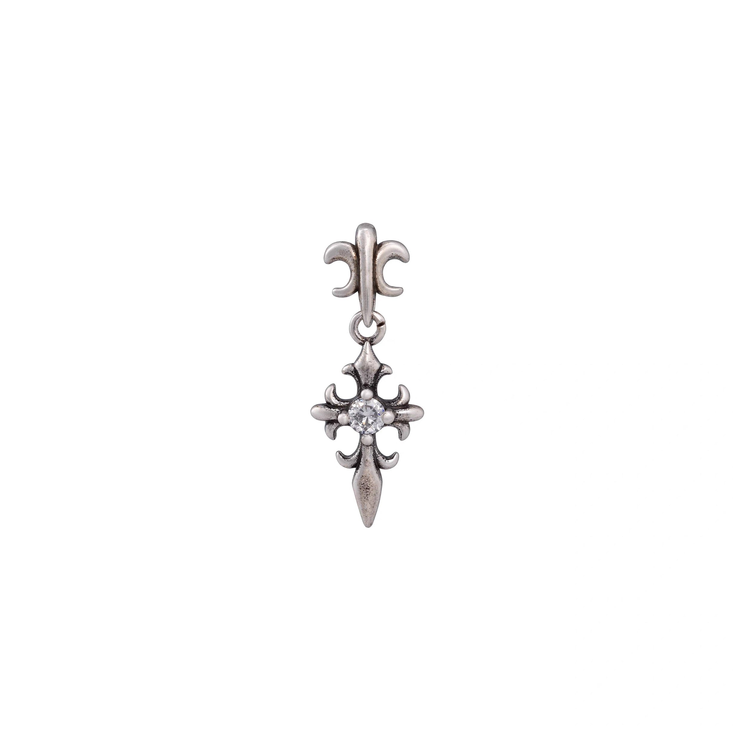 ABYSS CROWN – Boucles d’oreilles Pendantes 15 mm en Argent Vieilli