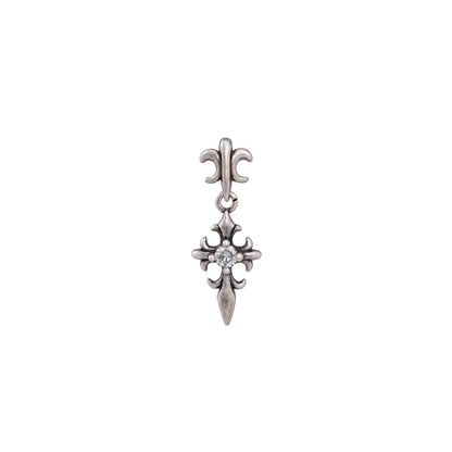 ABYSS CROWN – Boucles d’oreilles Pendantes 15 mm en Argent Vieilli