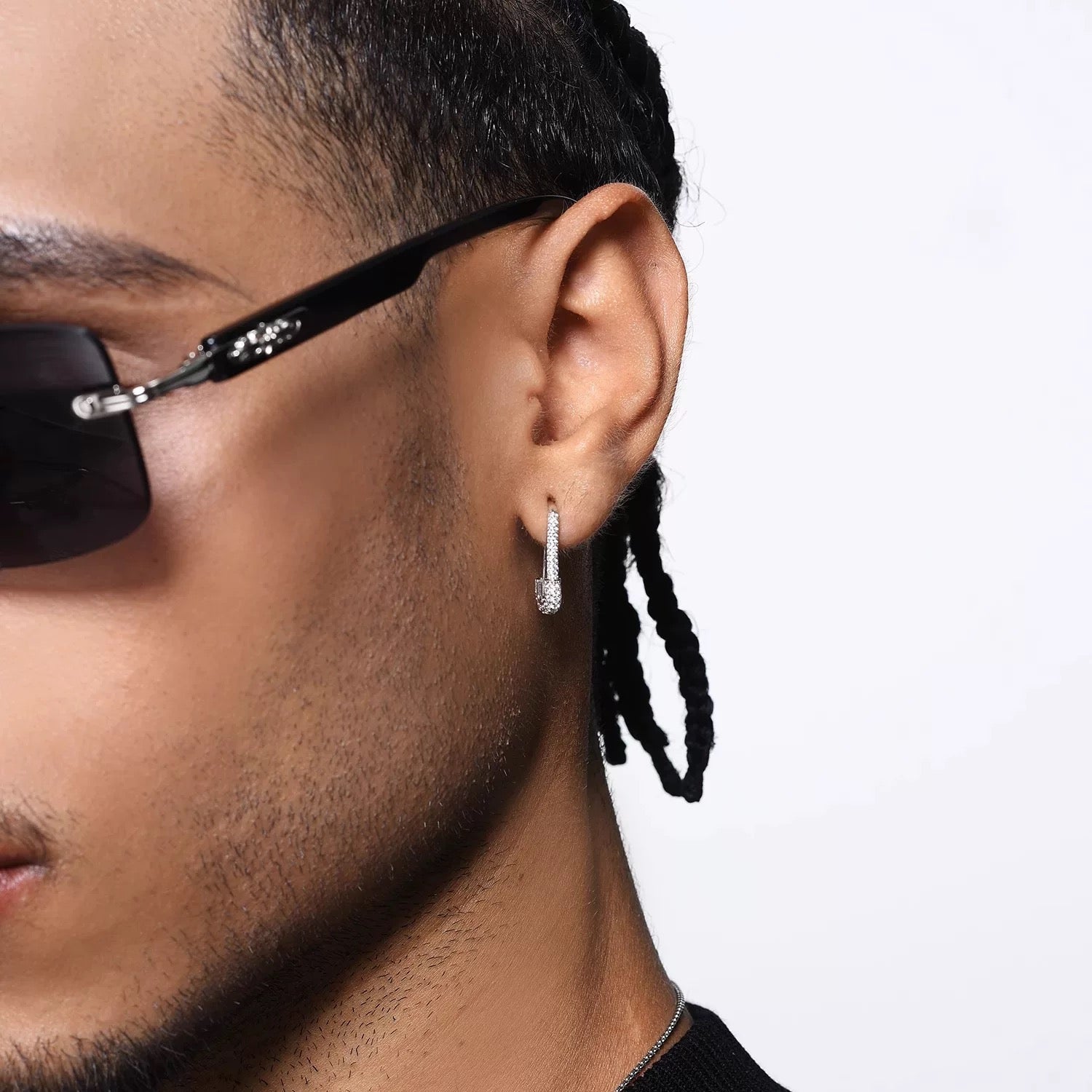 SHADOWLIGHT – Boucles d’oreilles Épingle 12 mm en Argent 925