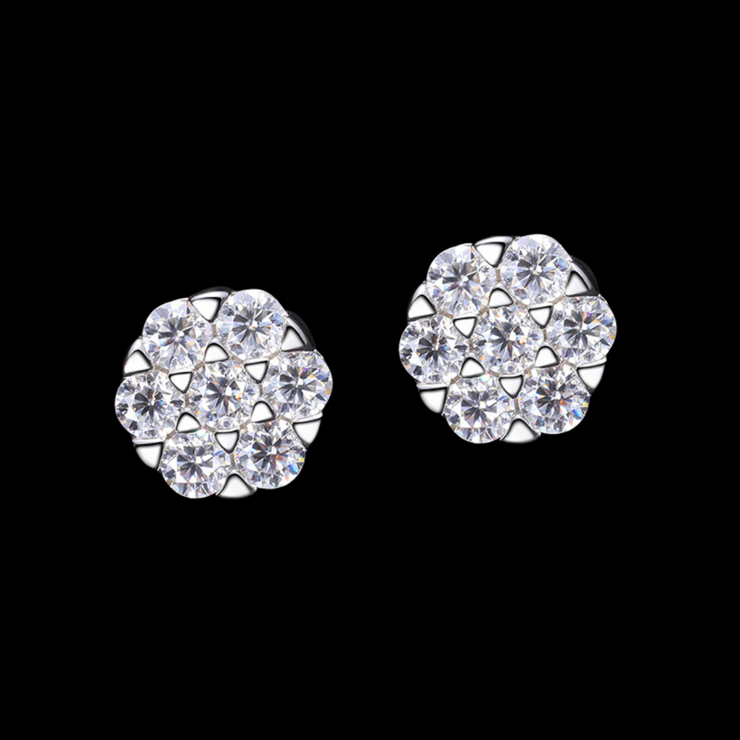 CAPELLA - Boucles d'oreilles Géométriques en Moissanite VVS1 - Argent 925