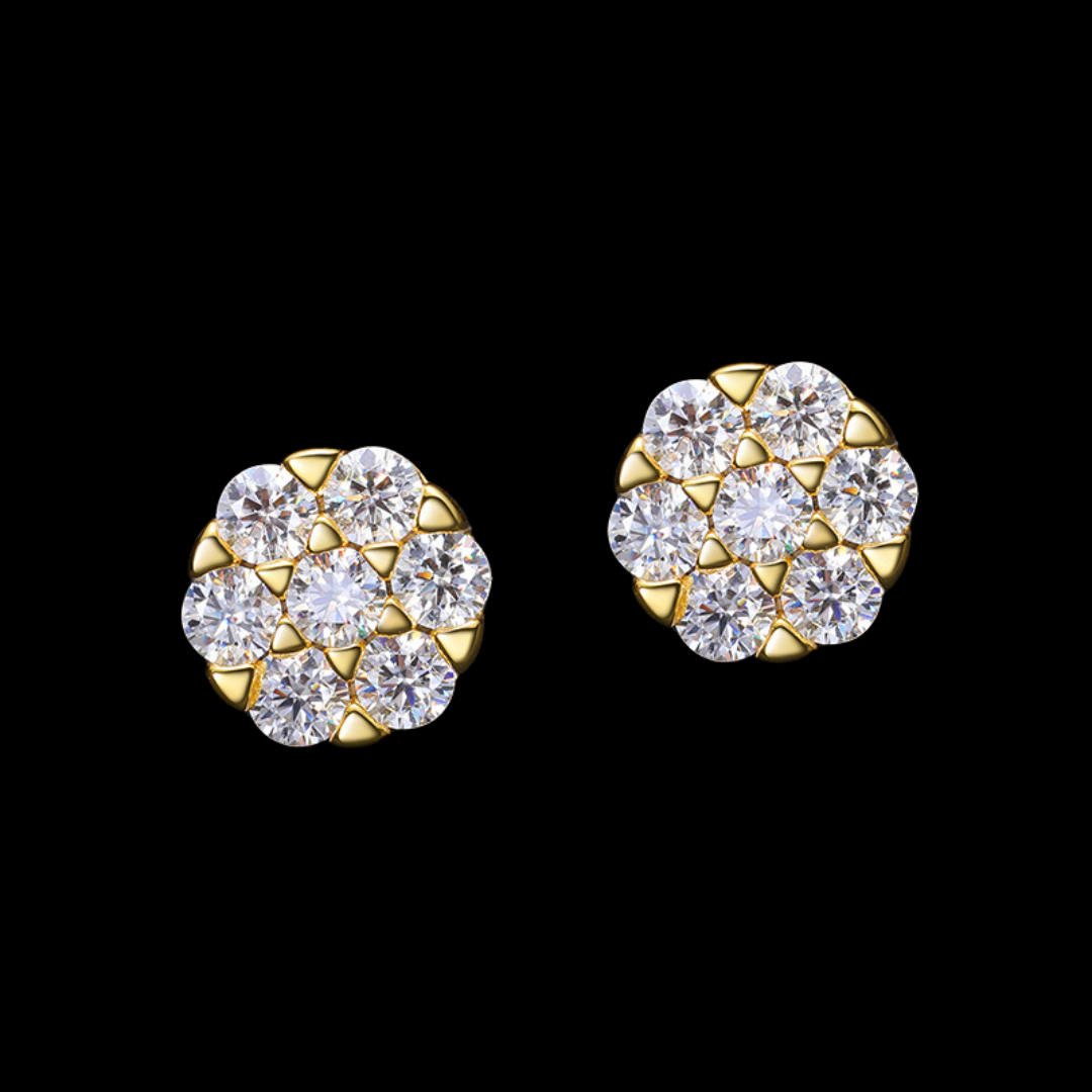 CAPELLA - Boucles d'oreilles Géométriques en Moissanite VVS1 - Argent 925