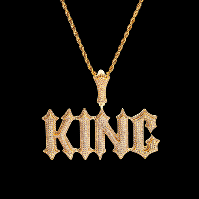 DRILO - Chaîne torsadée avec Pendentif Lettre Personnalisable Micro-Incrusté - Or