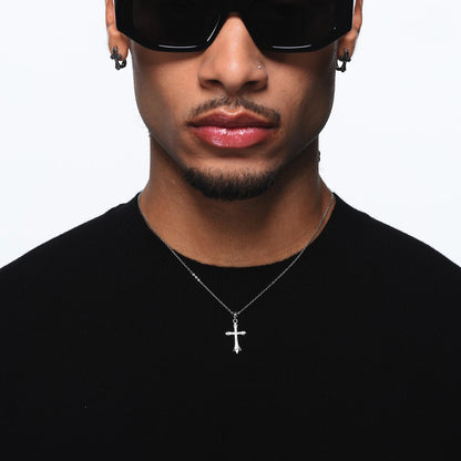 LUX OBSCURA – Collier Croix en Moissanite VVS1 et Argent 925