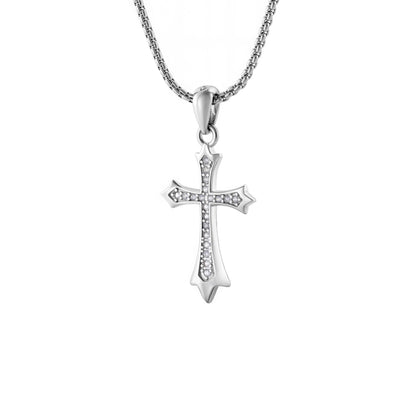 LUX OBSCURA – Collier Croix en Moissanite VVS1 et Argent 925