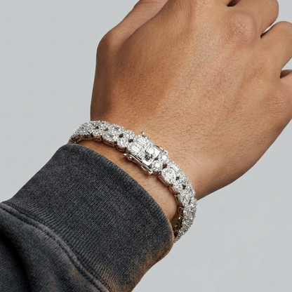 TOPYS - Bracelet de Tennis double 6mm - Or blanc