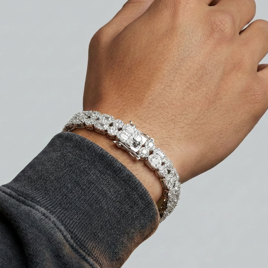 TOPYS - Bracelet de Tennis double 6mm - Or blanc