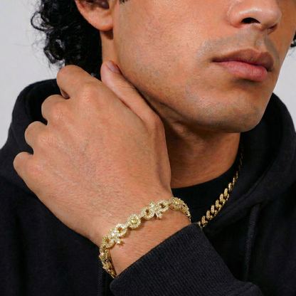 ZAMO - Bracelet En Croix 10 mm en Moissanite VVS1  - Argent 925