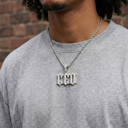 DRILO - Chaîne torsadée avec Pendentif Lettre Personnalisable Micro-Incrusté - Or