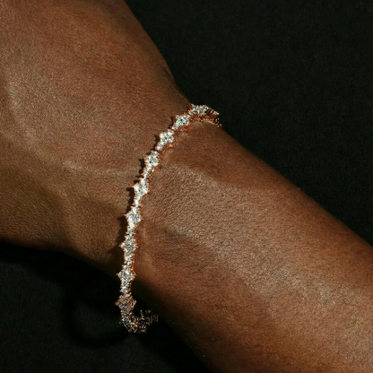 FRYSA - Bracelet de Tennis Rose Moissanite VVS1 - Argent 925