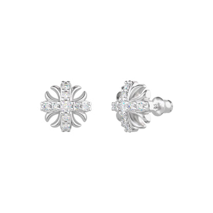 NOCTIS CROSS – Boucles d’oreilles Croix 9 mm en Moissanite VVS1 et Argent 925