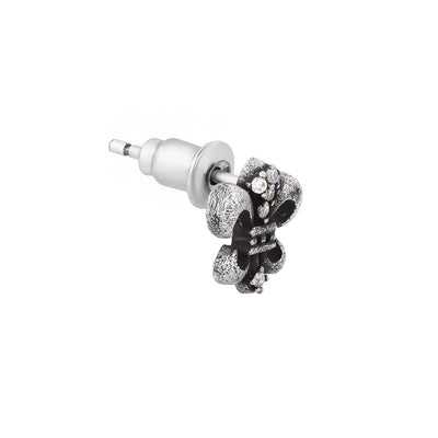 SACRED LYS – Boucles d’oreilles Fleur de Lys 9 mm en Argent 925 Vieilli