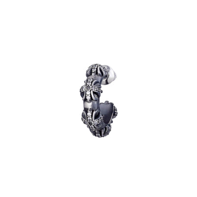 LYS ETERNAL – Boucles d’oreilles Anneaux 12 mm en Argent 925 Vieilli