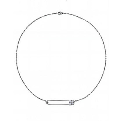 LUX OBSCURA – Collier Épingle en Moissanite VVS1 et Platine Vieilli