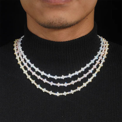 FRYSA - Collier de Tennis Rose Moissanite VVS1 - Argent 925