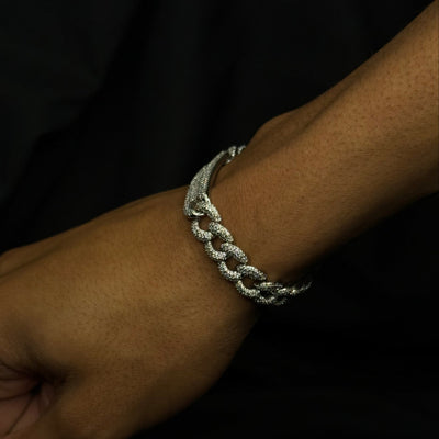 ALYCONE - Gourmette Cubaine - Or blanc - Maison Brillance