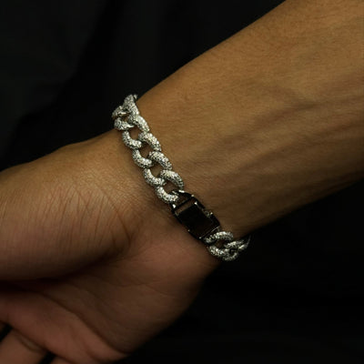 ALYCONE - Gourmette Cubaine - Or blanc - Maison Brillance