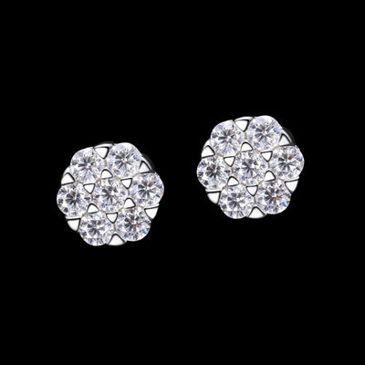 CAPELLA - Boucles d'oreilles Géométriques en Moissanite VVS1 - Argent 925 - Maison Brillance