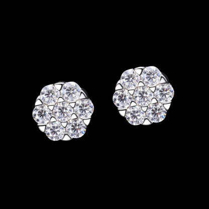 CAPELLA - Boucles d'oreilles Géométriques en Moissanite VVS1 - Argent 925 boucles d'oreilles Maison Brillance 