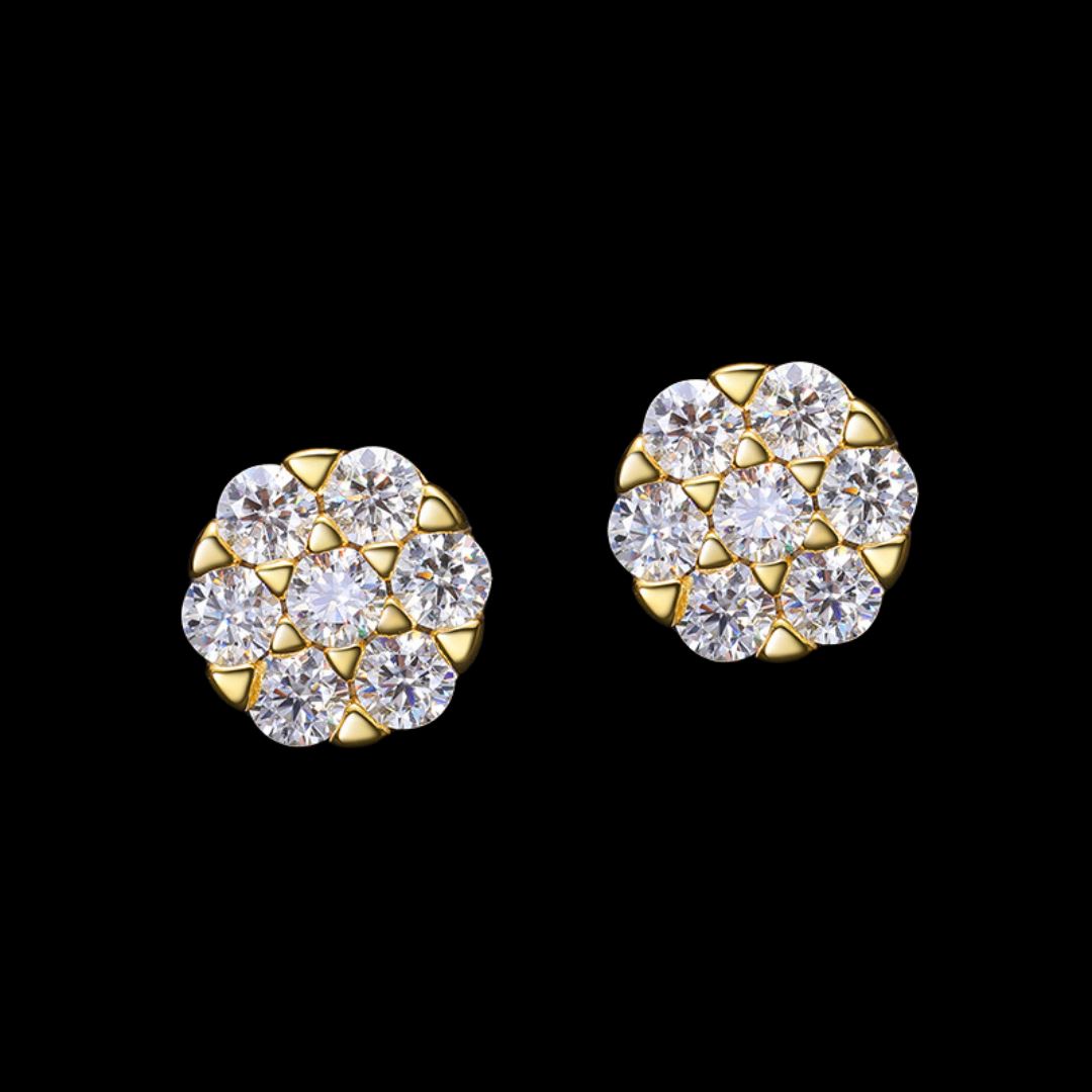 CAPELLA - Boucles d'oreilles Géométriques en Moissanite VVS1 - Argent 925 boucles d'oreilles Maison Brillance 