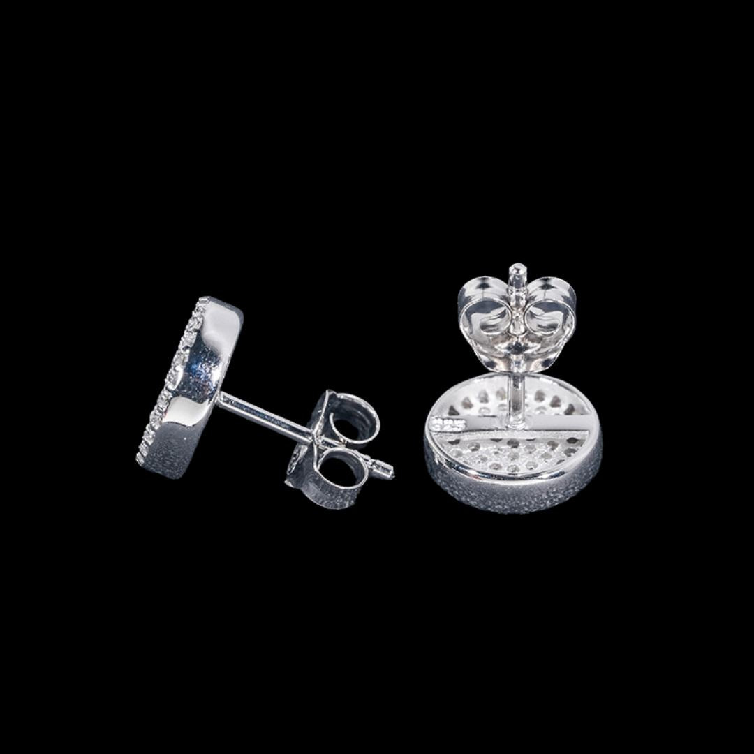 DENEB - Boucles d'oreilles rondes en Moissanite VVS1 - Argent 925 boucles d'oreilles Maison Brillance 