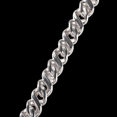 DORINY - Bracelet Cubain torsadée - Or blanc - Maison Brillance