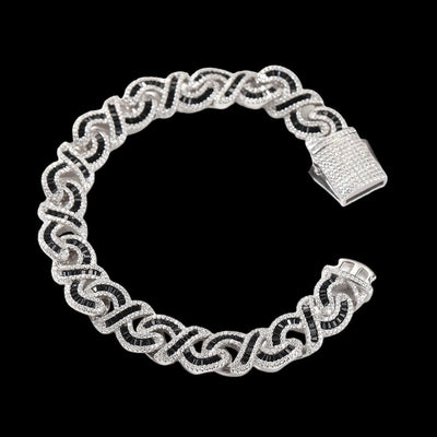 DORINY - Bracelet Cubain torsadée - Or blanc - Maison Brillance