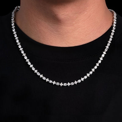 ETOILEX - Collier Étoile 6mm - Or blanc - Maison Brillance