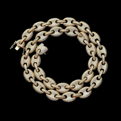GAFLIS - Chaîne Graine de Café 12mm - Or - Maison Brillance