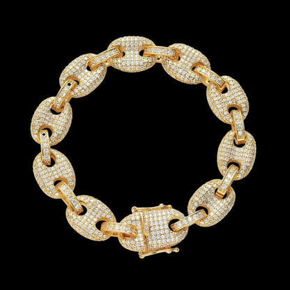 GAFLIS - Chaîne Graine de Café - Or collier Maison Brillance Or 18cm bracelet 