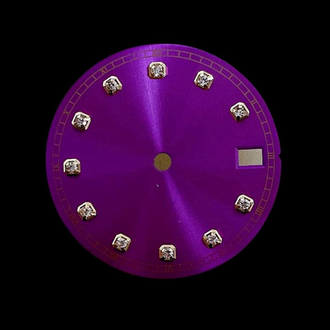 Graffiti - Montre Automatique en Acier Inoxydable Montre Maison Brillance Violet Avec 39mm