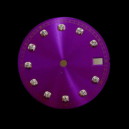 Graffiti - Montre Automatique en Acier Inoxydable Montre Maison Brillance Violet Avec 39mm