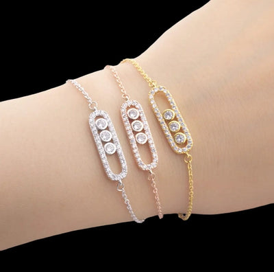 HOPAS - Bracelet Triple Pierre - Argent 925 - Maison Brillance