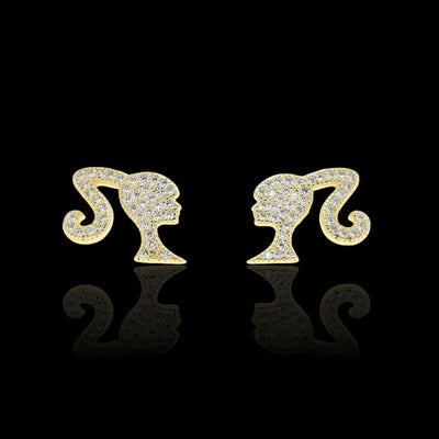 HORY - Boucle d'Oreilles Visage - Or - Maison Brillance