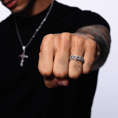 CELESTIAL LACE – Bague Ajourée en Moissanite VVS1 et Argent 925