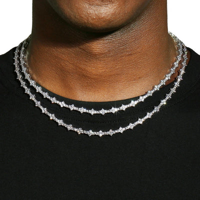 FRYSA - Collier de Tennis Rose Moissanite VVS1 - Argent 925