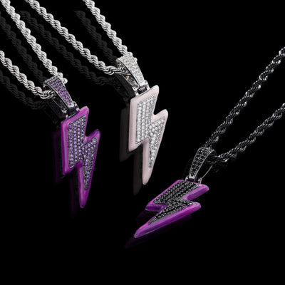 JOYA - Chaîne Torsadée avec Pendentif Éclair - Or - Maison Brillance