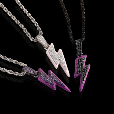 JOYA - Chaîne Torsadée avec Pendentif Éclair - Or - Maison Brillance