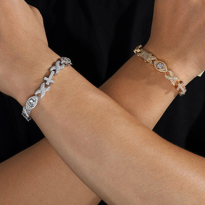 JURUX - Bracelet Oeil 10 mm - Or blanc - Maison Brillance