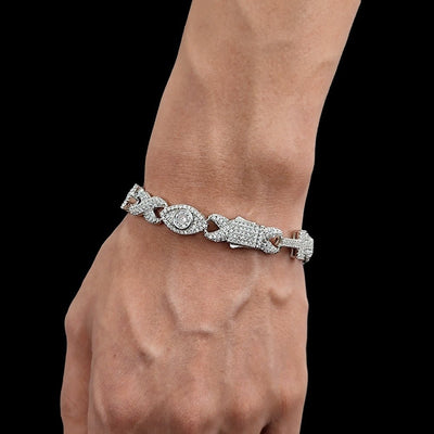 JURUX - Bracelet Oeil 10 mm - Or blanc - Maison Brillance