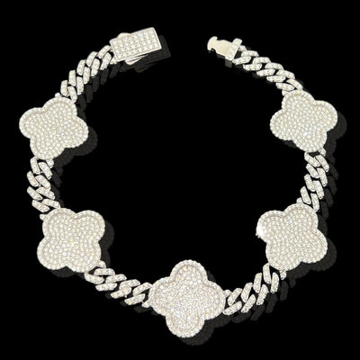PARUS - Bracelet Trèfe Cubain - Moissanite VVS1 Argent 925 - Maison Brillance