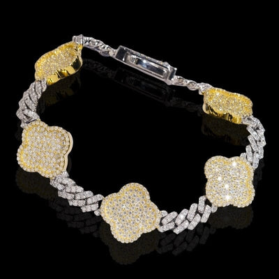 PARUS - Bracelet Trèfe Cubain - Moissanite VVS1 Argent 925 - Maison Brillance