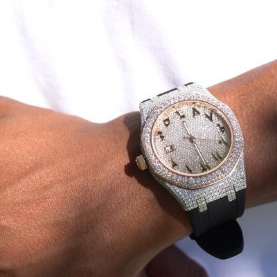 CRISTAL ARABICA - Montre Automatique Moissanite VVS1