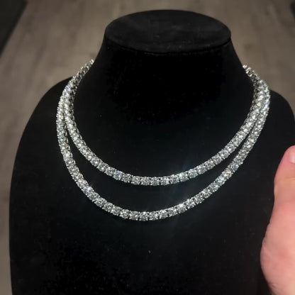 CELESTIA - Chaîne de Tennis 2 à 5 mm - Moissanite VVS1 Argent 925