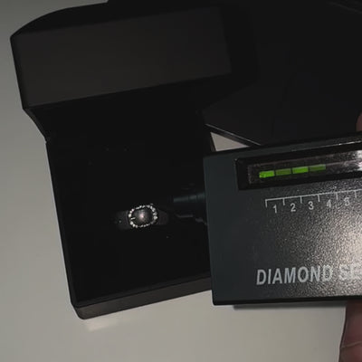 DARK BELT – Bague Ceinture en Moissanite VVS1 et Platine Vieilli