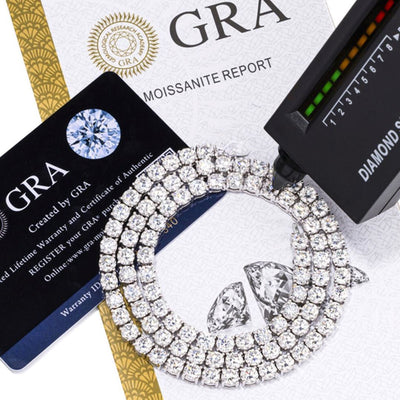 PROCYON - Chaîne de Tennis 2 à 5 mm - Moissanite VVS1 Argent 925 - Maison Brillance