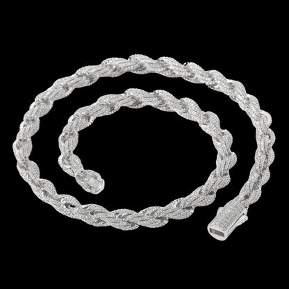 Ropis - Bracelet Rope 8mm - Or blanc Bracelet Maison Brillance 40cm collier 