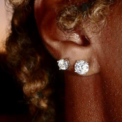 SIRIUS - Puces d'Oreilles - Moissanite VVS1 Argent 925 - Maison Brillance